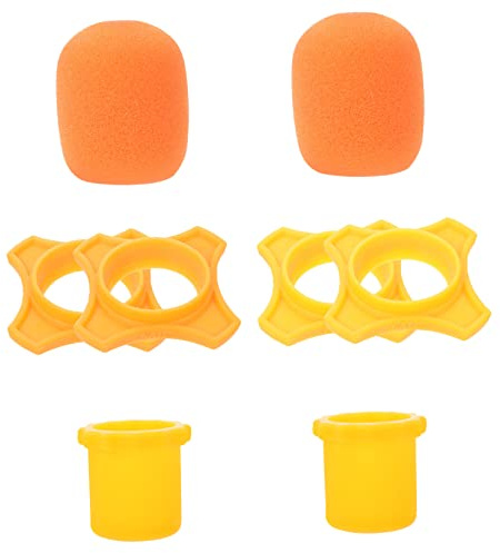Toyvian 1set Coperture Protettive Per Microfono Spugna Accessori Antivento Per Conferenze e Interviste Protezione Da Umidità e Impurità Arancione