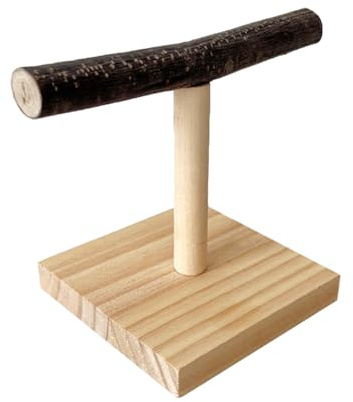 Support échoué - Perche en bois - Table en bois - Support d'entraînement et aire de jeux pour oiseaux, accessoires de sages, cacatoès, conirs
