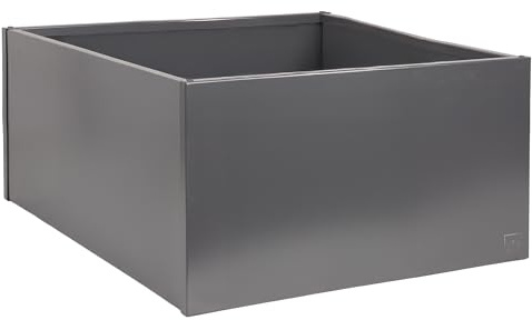 UNUS Pflanzkübel quadratisch 80x80x40cm anthrazit wetterfest modern eckig rechteckig Blumenkübel Pflanzkasten für Garten Terrasse Balkon