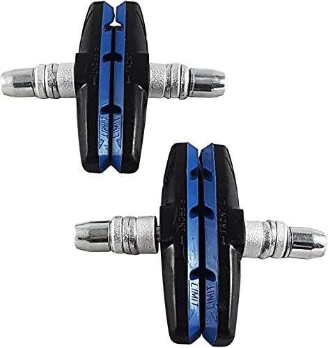 CZ Store Franskt märke cykelbroms | Set med 8 | Livstidsgaranti: V-broms cykelbromsok | 70 mm | cykel/mountainbike/VTC-bromsbelägg cykelbromsar med muttrar (blå)