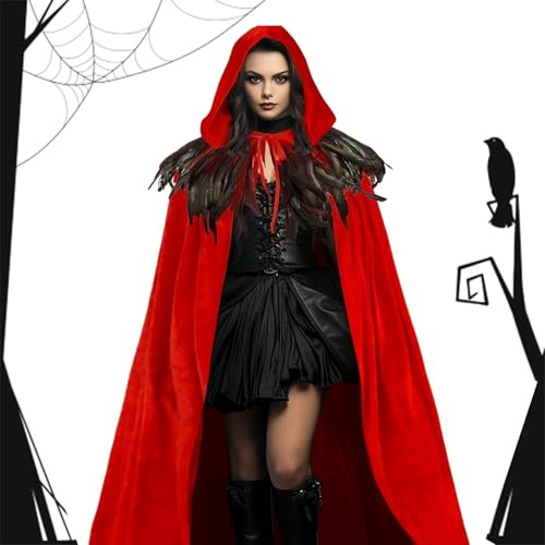 med,Halloween Cosplay Dräkt Släng| Sammet Rock Unisex Dräkt för Medeltida Renässans Häxa Fester och Cosplay
