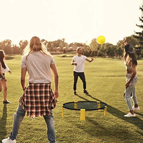 Chrees Set da Gioco Roundnet, Gioco con Pallone da Spiaggia Ad Alta elasticità con Borsa per il Trasporto per Bambini Adulti, Parco All'aperto da Campeggio in Spiaggia (Come mostrato)