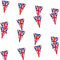 10m/33ft Long Union Jack Bunting Banner with 25 Triangle Flags Sports Royal Events Street Party Decorations Pub BBQ Great Britain Support