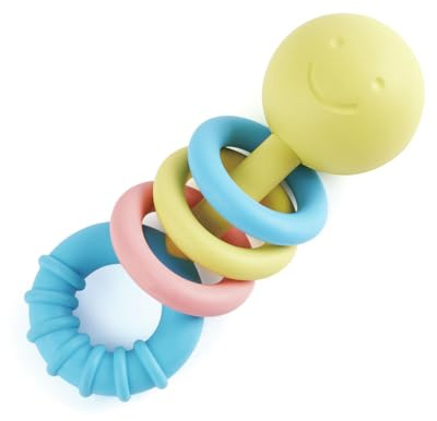 Hape Mordedor Sonajero de Anillos | Juguete para Bebés | Mordedor Seguro y Sonajero para Dentición