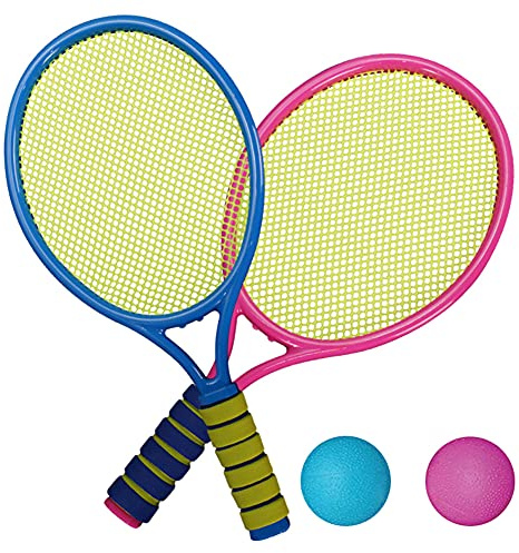 Soft Ball Tennis Set Tennis Racket Set for Toddlers Bat Set Racket Beach Garden Sports Toy Lightweight Softball Tennis Racket for Outdoor Beach Tennis Racket