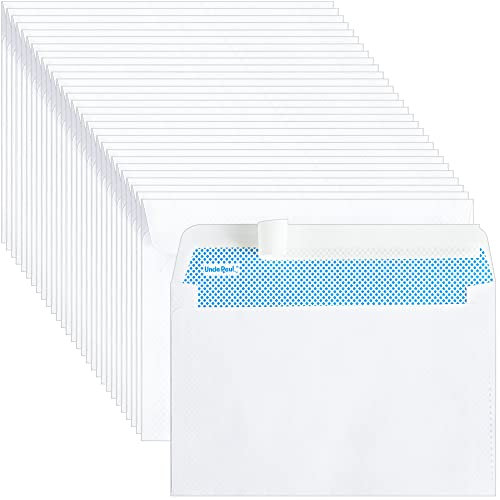 C6WH100 Briefumschläge, C6, selbstklebend, 162 x 114 mm, 90 g/m², fensterloses Design, Sicherheits-Tönungsmuster, für den sicheren Versand von Rechnungen, Aussagen, 100 Stück