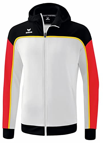 Erima Change By Giacca da Allenamento con Cappuccio, bianco/nero/rosso, XL Uomo