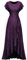 Berylove Robe de soirée longue à paillettes pour femme avec ourlet à volants - Robe festive pour mariage, Violet pailleté, L