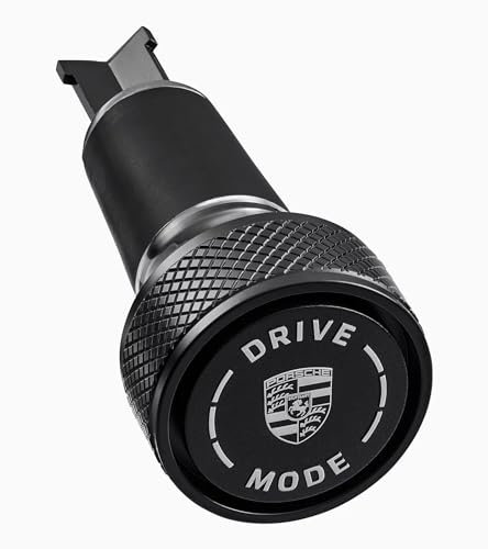 Porsche 2-in-1-Weinverschluss und Flaschenausgießer in Aluminium, Schwarz, Rund, 2.25 cm, tropffrei, Drive-Mode-Taste Design