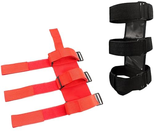 Ieron 2 Pezzi di Supporto per estintore Regolabile per Roll Bar per Auto, Cinturino di Ricambio per estintore Regolabile, per Jeep Wrangler Polaris Ranger, Can-Am Maverick, ECC. (Nero+Rosso)