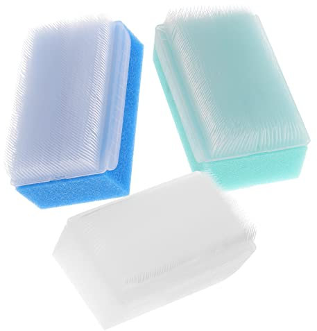 3Pcs Baby Shampoo Sponge Brush Set - Gentle Bath Scrubber & Head Massager for Infants Assorted Colors for Relaxation and Cradle Cap Care