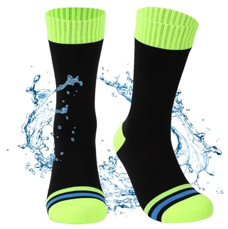 BBXWANG Unisex Calcetines Impermeables (FR/ES, Letras, L, Regular, Regular, Verde Negro)