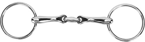 Brrnoo Trensengebisse für Pferde, Pferdegebiss, Pferdegebisse, Flexible Verbindung, Polierter O-Ring, Pferdegebisse, Pferdemaulgebiss aus Edelstahl für das Pferderenntraining