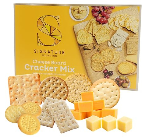 Assorted Cracker Selection for Cheese Board - Signature Selection Box of 6 Varatieties of Crackers for Cheeseboard 200g Christmas Crackers for Any Cheese, Chutneys. Birthday or Christmas Hampers