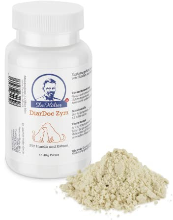 DiarDoc Zym von Dr. Hölter - Pankreasenzyme, Verdauungsenzyme für Hunde bei Darmprobleme und bei Futterunverträglichkeiten/Futtermittelallergien (40g DiarDoc Zym Pulver)