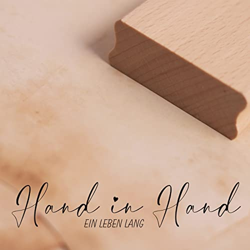 Motivstämpel hand i hand en livslång stämpel 90 x 18 mm