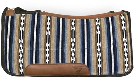 Diamond Wool Contoured Felt Ranch Western Saddle Pad for Horses 30x30-1/2 Thickness, Cascade