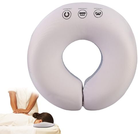 WIYETY Coussin de massage pour le visage, appuie-tête pour le lit, coussin facial pour table de massage, coussin de massage en forme de U pour spa, salon, lit de massage, table de traitement (gris)