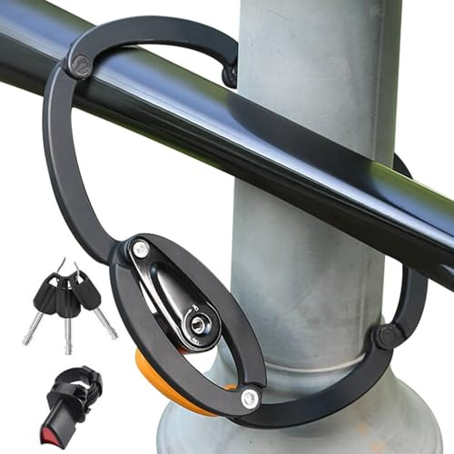 Sghtil Bikes Cadenas à combinaison pliable – Serrure de sécurité à combinaison à 4 chiffres avec support de montage – Protection robuste avec 3 clés, accessoires de cyclisme