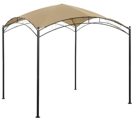 Angel living Gartenpavillon 2.5x2.5M, Wasserabweisend und UV-bestandig Pavillon, Ideal fur Freizeit und Partys (Beige)