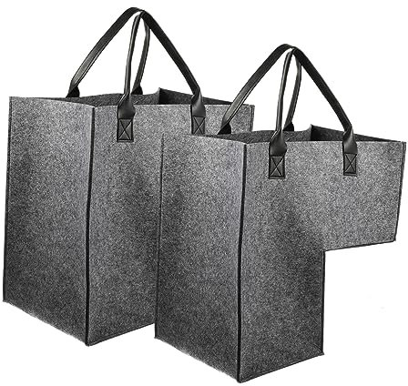 Ipetboom 2pezzi Cesto Portaoggetti in Feltro Per Vestiti Organizer Per Biancheria Sporca Giocattoli Vestiti Calzini Uso in Camera Da Soggiorno Cucina