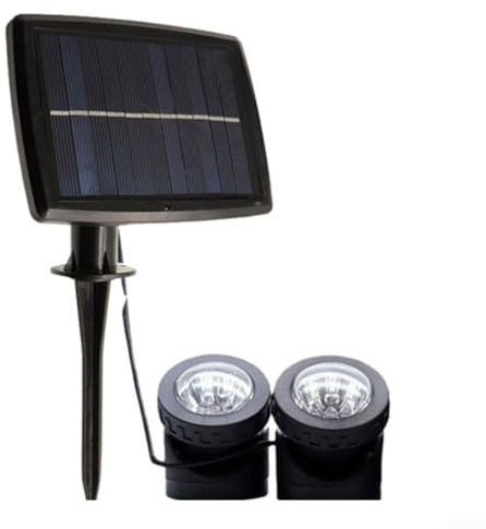 Luce solare regolabile per laghetto da esterno, girevole a 900°, impermeabile IP68, per giardino, prato, illuminazione paesaggistica, risparmio energetico (2)