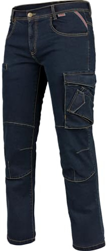 WÜRTH MODYF Arbeitsjeans Multipocket Stretch X - professionelle Arbeitshose für Herren - Arbeitsjeans mit Reißverschluss - in der Größe 50 in Blau