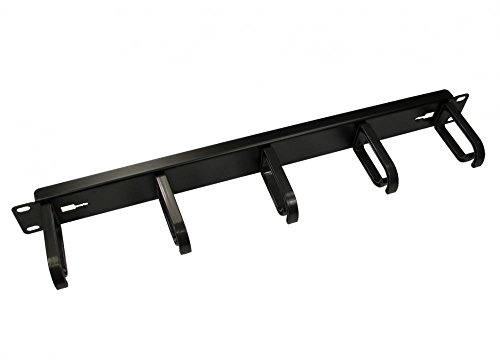 World of Data 19 Cable Management Bar - 1U - 5 Removable Plastic Holders - Server - Black