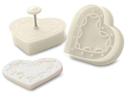 Ateco 1976 - Taglierina e goffratura per fondente e impasto, in plastica, cuore