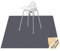 Splash Mat for Under High Chair/Arts/Crafts, WOMUMON 51 Washable Splat Mat Waterproof Anti-slip Floor Protector Messy Spill Messy Floor Cover for Pet (Grey)