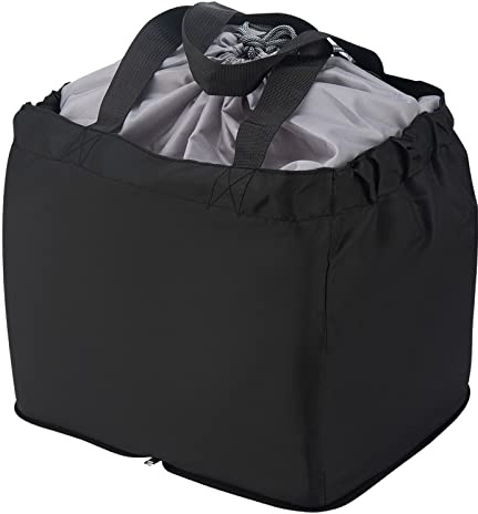 BOJLY Borsa Per la Spesa Pieghevole, 43L Tote di Grande Capacità, Borsa da Picnic Impermeabile, Borsa Termica Grande per Mantenere la Temperatura e la Freschezza Degli Alimenti, Nero