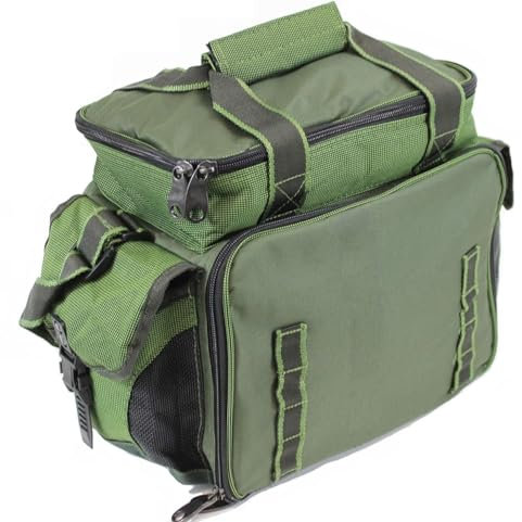 ANGEL-Boxentasche mit 4 TACKLE- BOXEN | Karpfentasche Angelkoffer Angelgeräte-Tasche Angelrucksack Camping Outdoor Forellen Angeln