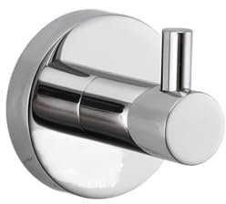 RAHBI Montaggio a Parete Ganci for Accappatoio Appendiabiti in Stoffa Bagno Accessori for la Cucina Scaffale Doppio Gancio in Oro Rosa Spazzolato Oro Cromato Nero Leisurely (Color : Chrome)