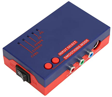 RetroScaler2x Converter AV Till HD Multimediagränssnitt, äkta 480p60-signalutgång med Noll Latens för Retrospelare (BLUE)