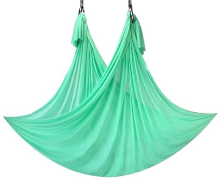 HWJFDC Aerial Yogatuch 5 Meter Lange Yoga-Hängematte aus Einzelstoff, Reine Farbe, Heimgebrauch, Polyesterstoff, Yoga-Studio, for Aufhängen, Aerial Yoga(4)