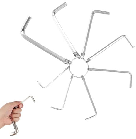 8 Piezas Llave Allen juego de llaves hexagonales métricas prácticas Juego de Llave Allens Profesional Para Quitar E Instalar Coches, Muebles, Electrodomésticos