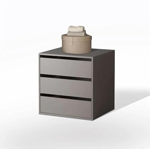 Bissolo Casa Cassettiera Interna con 3 Cassetti, 58x51x59 cm, Struttura in Laminato Grigio