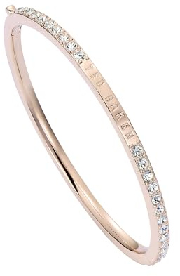 Ted Baker Claudia Narrow Crystal Hinged Bangle Bracelet for Women (Rose Gold/Crystal)