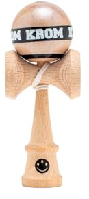 KROM Kendama MIKRO Naturel - Mini Kendama en Bois de hêtre - Entièrement jouable - Format de Poche - pour débutants et Professionnels