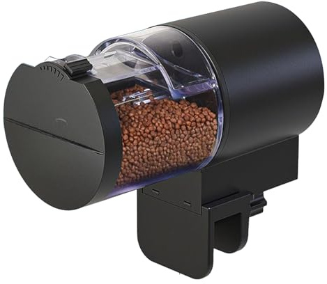 shuhauk Distributore automatico di mangime per pesci, 100 ml, dispositivo di alimentazione Betta | Dispenser intelligente di cibo a per stagno, tartarughe, viaggi, gamberetti, acquario, vacanze