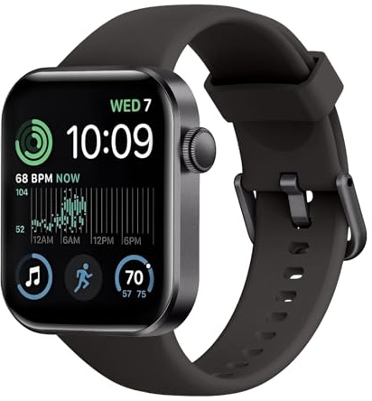 Smartwatch Uomo Donna, 1.85 Orologio Smartwatch con Effettua/Risposta Chiamate, 140 Sportive Smart Watch con Contapassi/Sonno/Cardiofrequenzimetro/SpO2, Impermeabil IP68 Smartband per Android iOS
