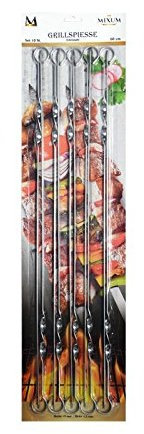 10-er Set Grillspieße 60cm Schaschlikspieße, Шампура, Schampura, Spieß Edelstahl, Extra lang
