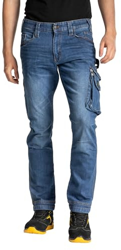 Pantaloni Jeans Job1 Tasconato Stretch Colore Chiaro Tg. 48