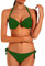 EONAR Damen Bademode Nackenträger Push up Bikinioberteil mit Underwire Einstellbar Seitlich Bindungen Bikini-Sets, Gr.- 80D/85C/85D/90C (2XL)Army Green