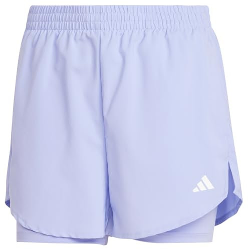 adidas Damen AEROREADY Made for Training Minimal Two-in-One Shorts, Blue Spark, L