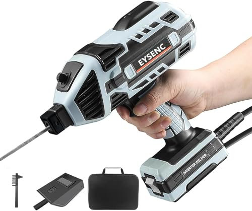EYSENC Handheld Welding Machine, 220V Welder Machine Gun, Portable ARC Welder IGBT Standing Welding Machine for 3/64-1/8 Stick Welder, 6 Variable Current Adjustment（Grey）