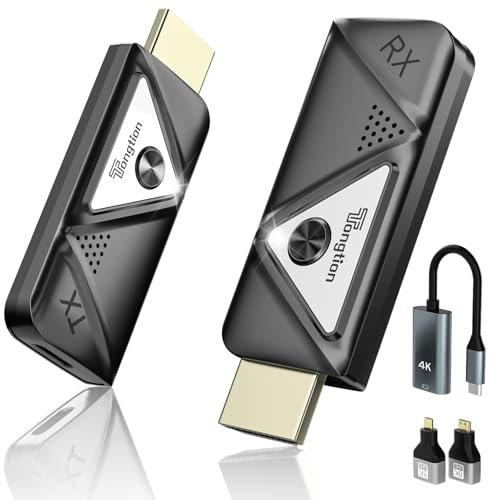 BDFFLY Wireless HDMI Transmitter and Receiver 1080P@60Hz - Dual-Band 2.4G/5G Transmitter & Receiver, Plug&Play, 30m Range, HDCP1.2 Certified - Ideal for Streaming/Meetings (Not for Gaming)