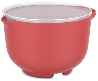 Mepal - Rührschüssel mit Deckel Chef it - Anti-Rutsch Boden - Mikrowellen- und Spülmaschinengeeignet - Schüssel - Material beständig bis zu 110°C - 1500 ml - Coral