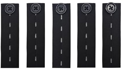 CLKE Elastic Button Extenders for Trousers, Waist Extender for Jeans, Pants, Trousers and Dress, Belt Extension Buckle for Pregnant Women(5 Pack)