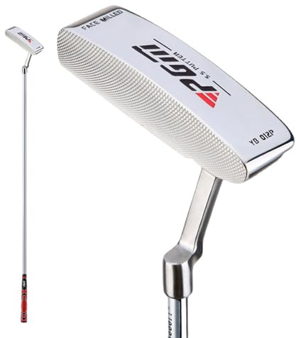 Putter da golf per mancini o destrorsi, da uomo e da donna, con asta in acciaio, asta da golf a 3 gradi, per sport (sinistra, argento)